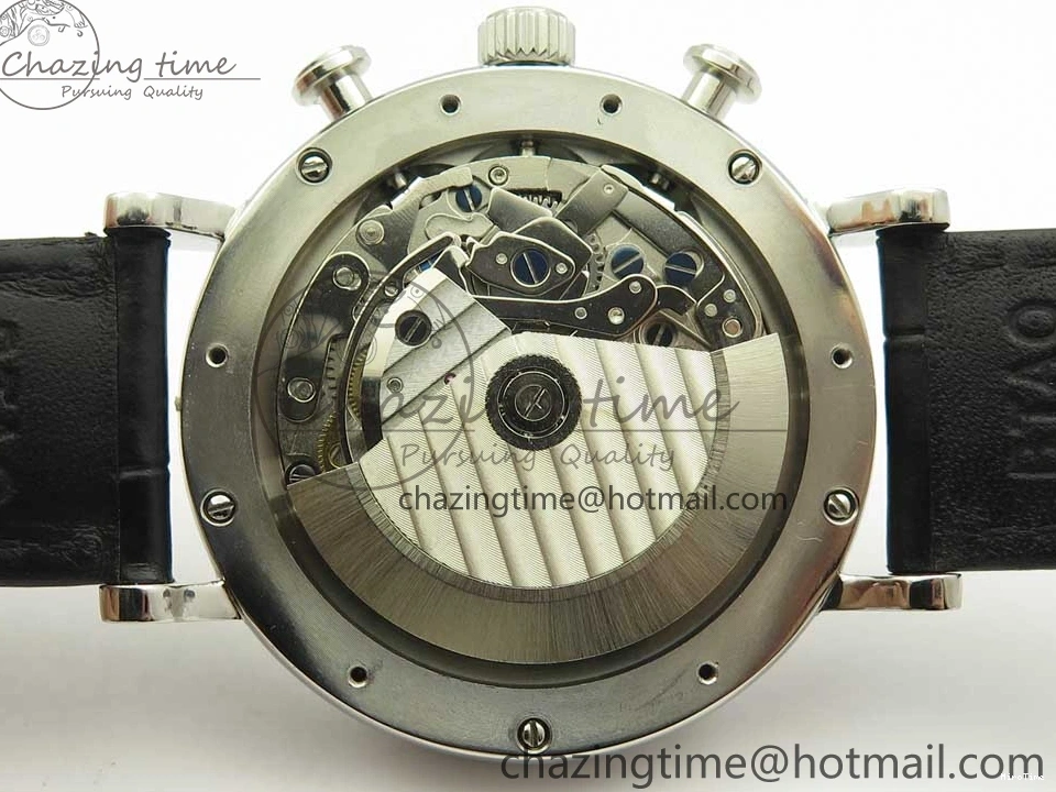 MIROTIME 0327 Snug Portofino IW391022 SS ZK 1:1 Best Edition White Dial Gold Markers On Black Leather Strap A 7130